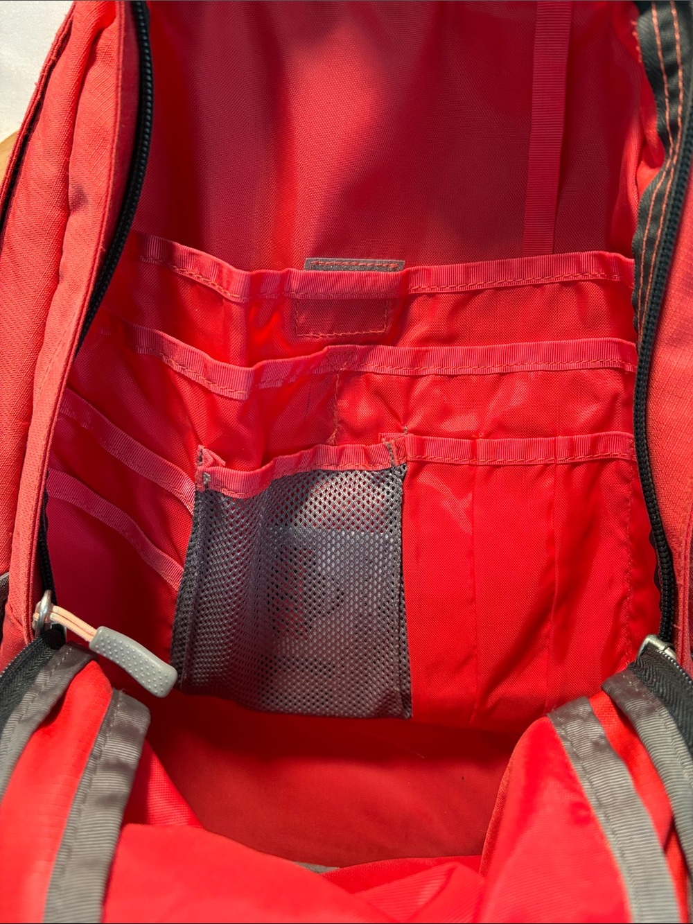 The North Face Red Daypack Backpack with Front Bungee - Picture 7 of 8